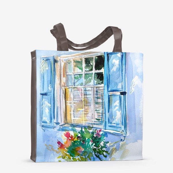 Сумка-шоппер «Окно со ставнями и цветами»
