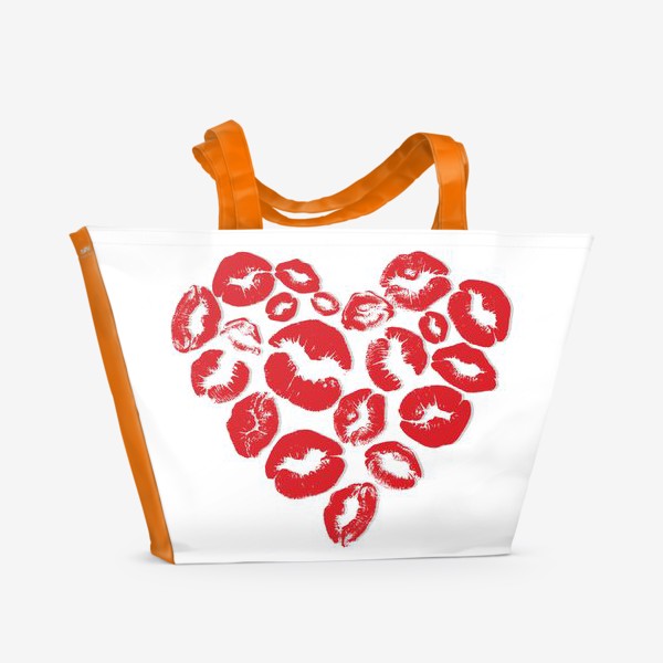 Пляжная сумка «kisses heart»