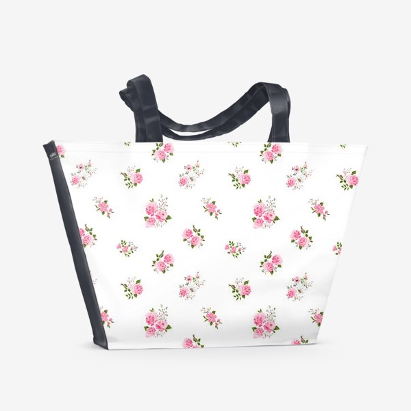 Пляжная сумка «Cute pink roses»