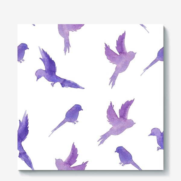 Холст &laquo;Фиолетовые птички &raquo;