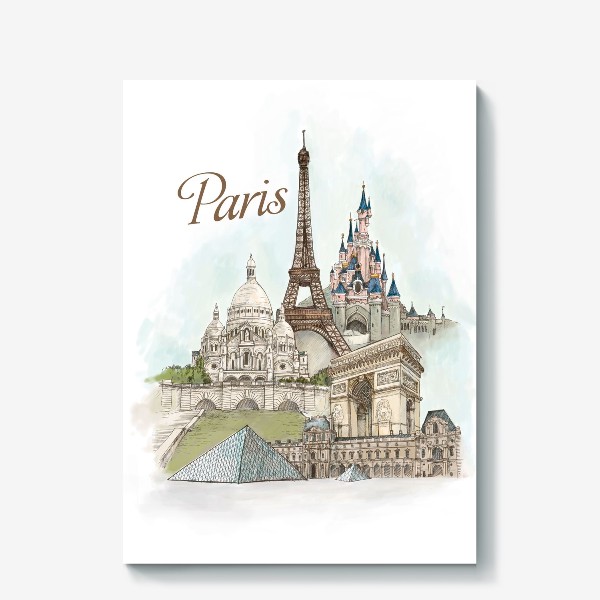 Холст «Цветной Париж»