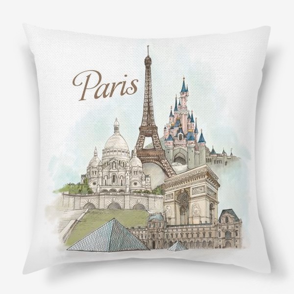 Подушка «Цветной Париж»