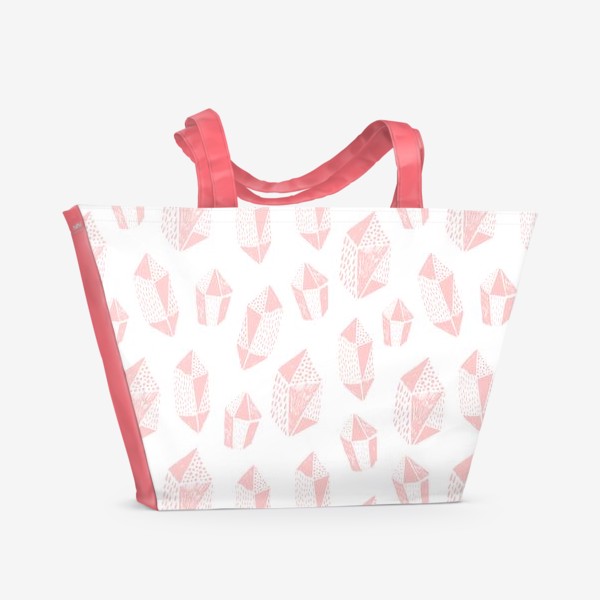Пляжная сумка «Кристаллы: розовый кварц»