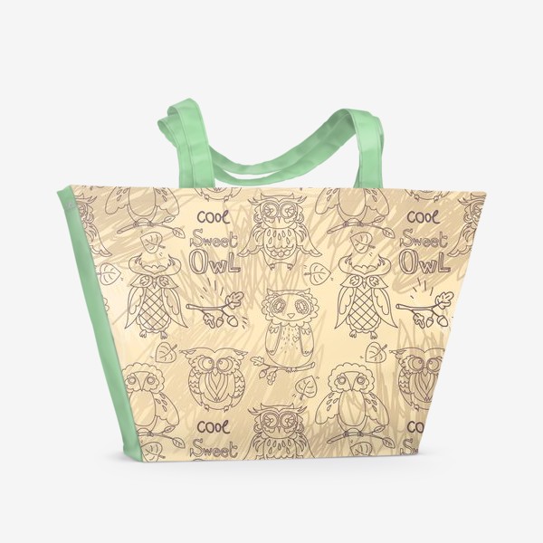 Пляжная сумка «Милые совушки»