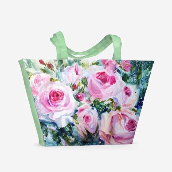 Пляжная сумка &laquo;Розовые розы&raquo;