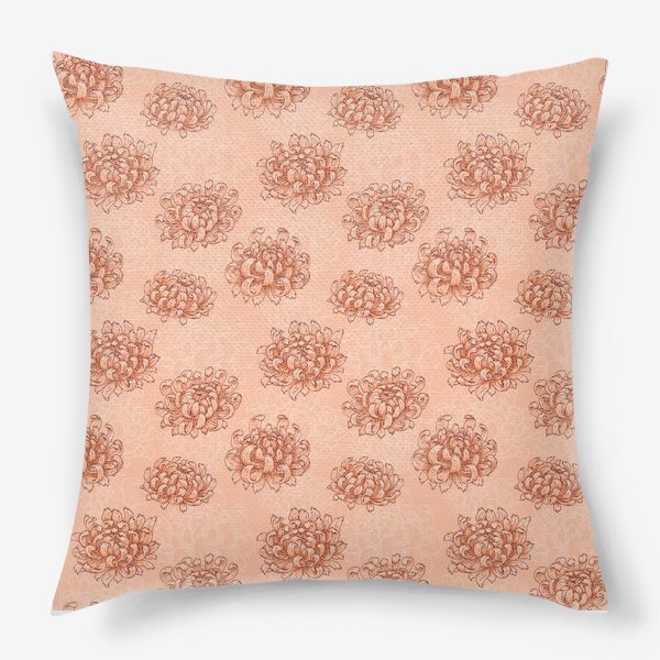 Подушка «Розовые хризантемы»