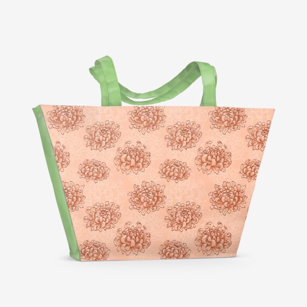 Пляжная сумка «Розовые хризантемы»