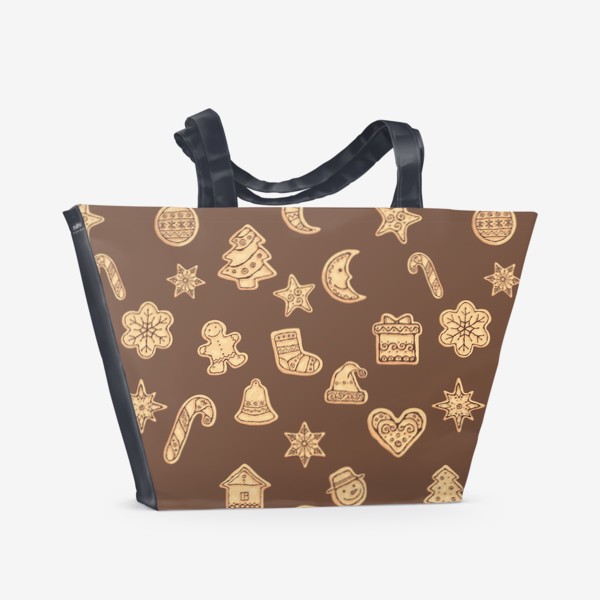 Пляжная сумка «Новогодние печеньки»