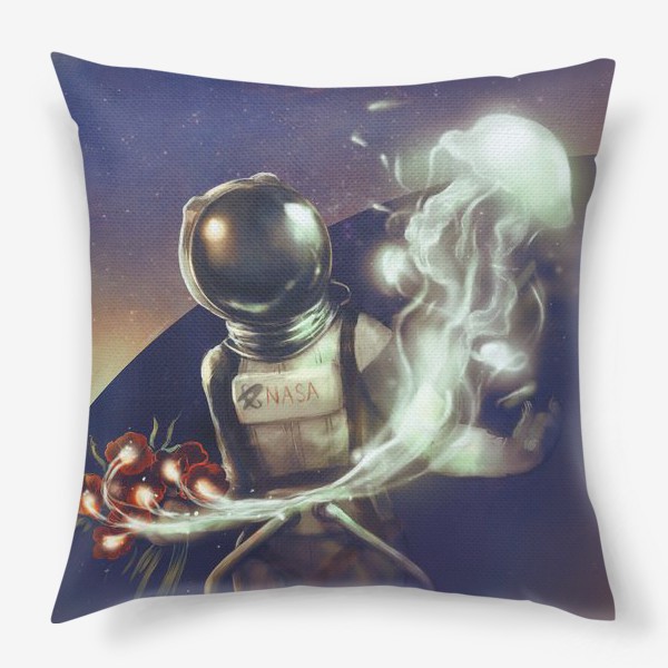Подушка «Астронавт и медуза»