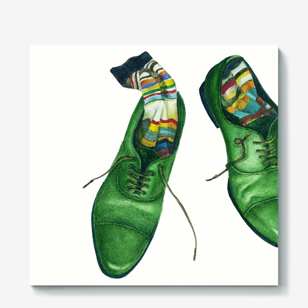 Холст «Зеленые ботинки»