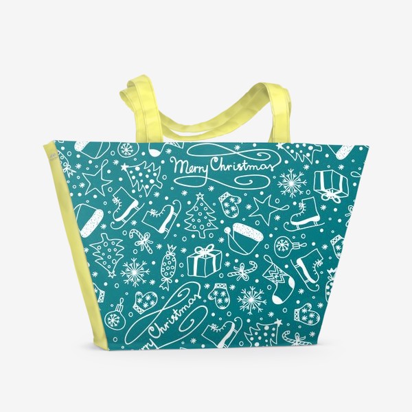 Пляжная сумка «Рождественский паттерн»