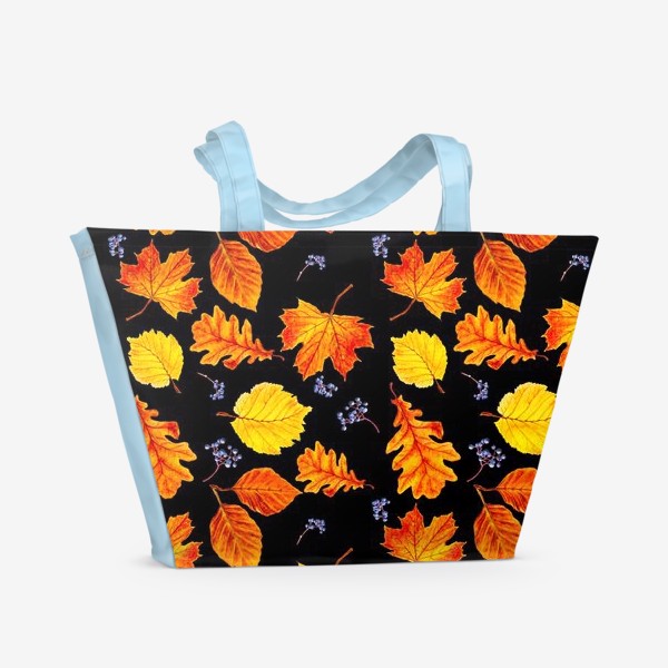 Пляжная сумка «Осенние желтые листья»