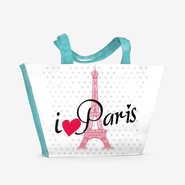 Пляжная сумка «i love Paris»