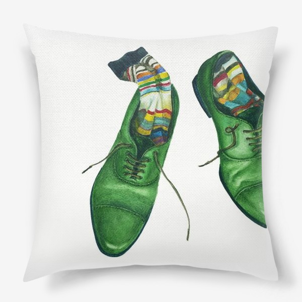Подушка «Зеленые ботинки»