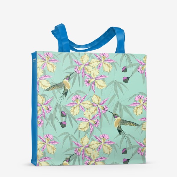 Сумка-шоппер «Колибри и орхидея»