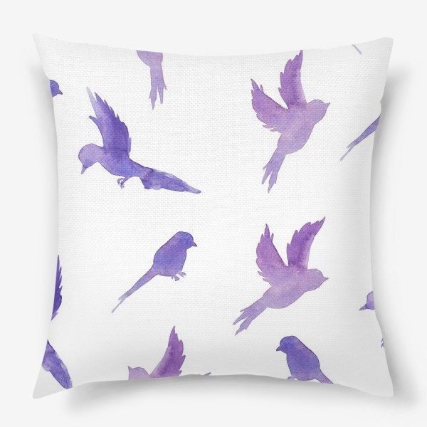 Подушка &laquo;Фиолетовые птички &raquo;