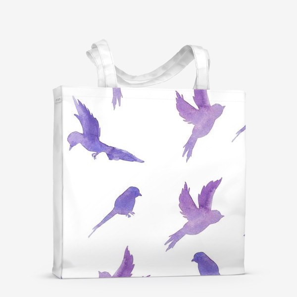 Сумка-шоппер «Фиолетовые птички »