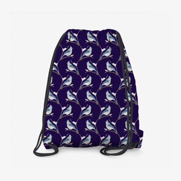 Рюкзак «Птичка Сойка (на фиолетовом фоне)»
