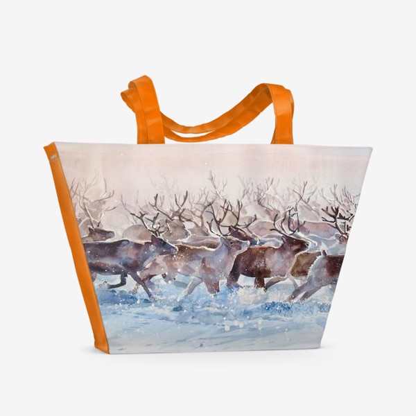 Пляжная сумка «Северные олени»