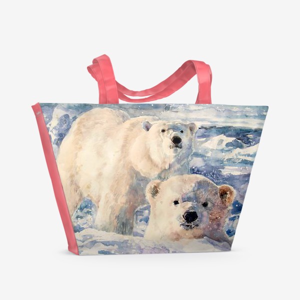 Пляжная сумка &laquo;Белые медведи&raquo;