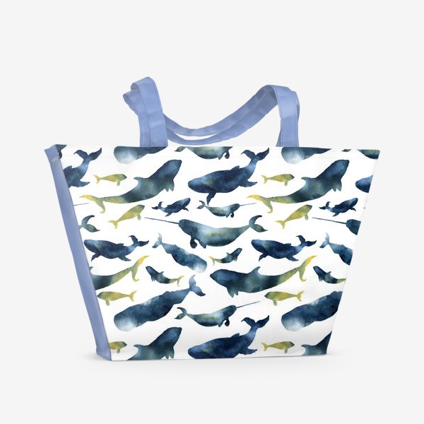 Пляжная сумка «Облачные киты»