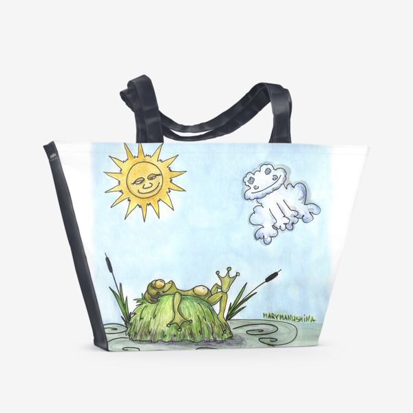 Пляжная сумка «Мечтательная жаба»