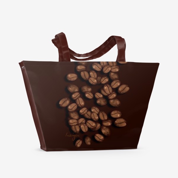 Пляжная сумка «Кофейные зерна»