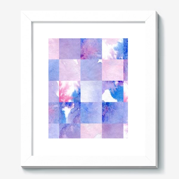 Картина «Акварельная мозаика в сине-фиолетовых тонах»