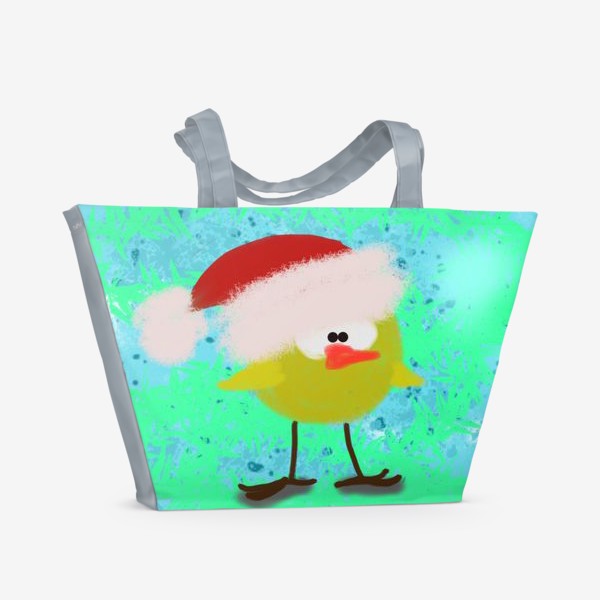 Пляжная сумка «Новогодний цыпленок»