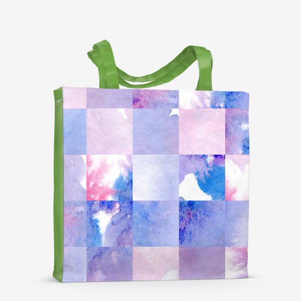 Сумка-шоппер &laquo;Акварельная мозаика в сине-фиолетовых тонах&raquo;
