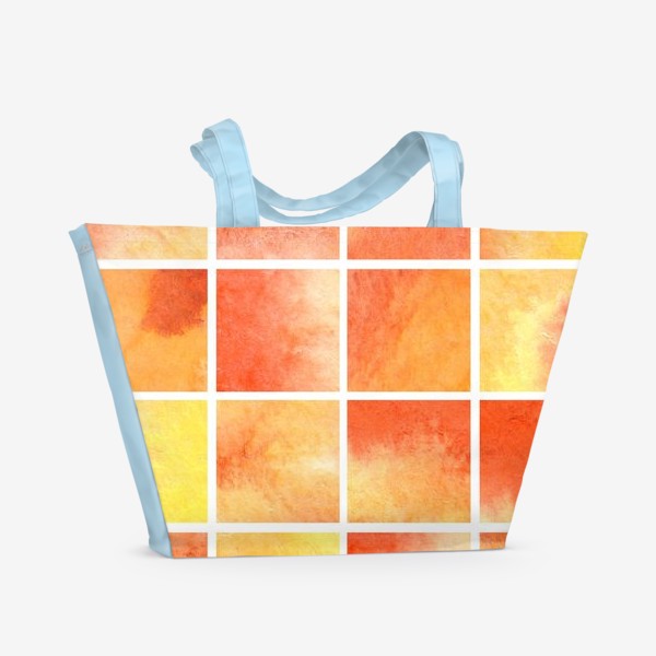 Пляжная сумка «Солнечная акварельная мозаика»