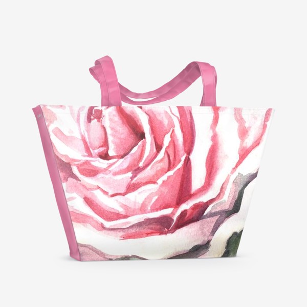 Пляжная сумка «Акварельная роза»