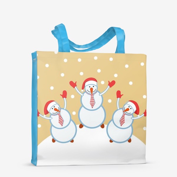 Сумка-шоппер «позитивные снеговики»