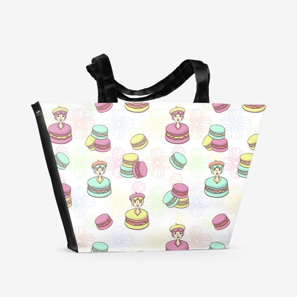 Пляжная сумка &laquo;Macaron Cuties / Девчушки Макарун&raquo;