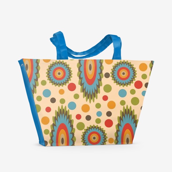 Пляжная сумка «узор цветная фантазия»