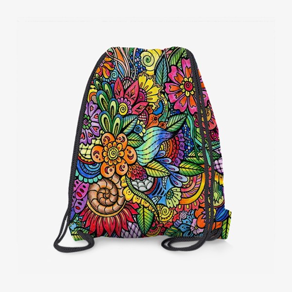 Рюкзак «Яркий паттерн, цветы»