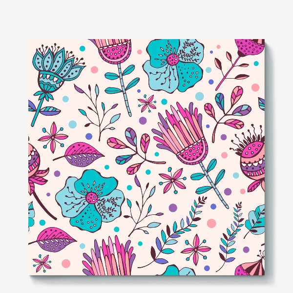 Холст «seamless floral pattern»