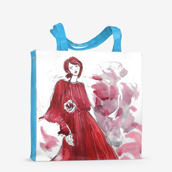 Сумка-шоппер &laquo;Девушка в красном. Fashion illustration&raquo;