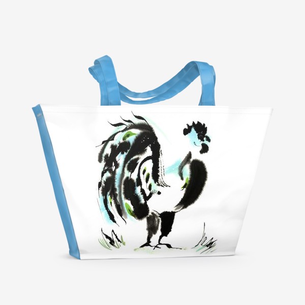 Пляжная сумка «Зеленый петух»
