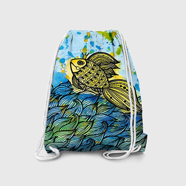 Рюкзак «Золотая рыбка и море»
