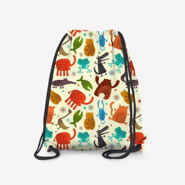 Рюкзак «Different animals. seamless pattern»
