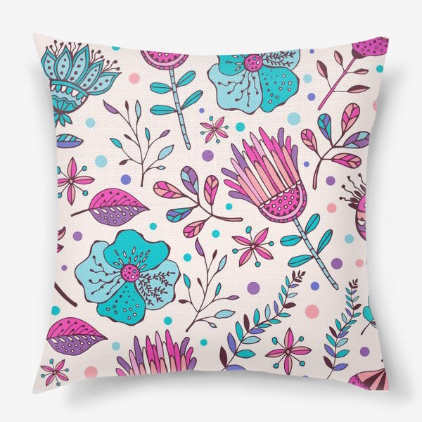 Подушка «seamless floral pattern»