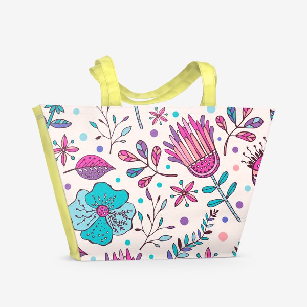 Пляжная сумка «seamless floral pattern»