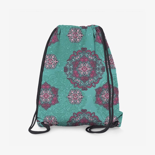 Рюкзак «Розово-бирюзовый орнамент»