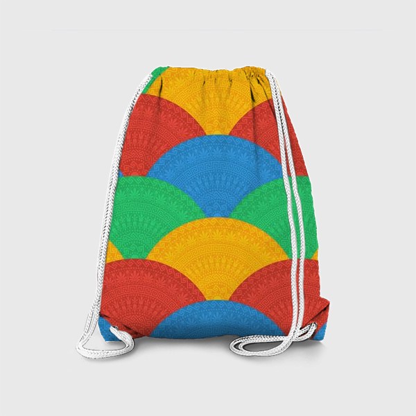 Рюкзак «Греческий веерообразный яркий орнамент»