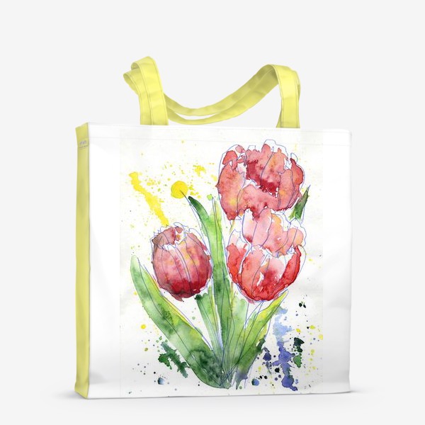 Сумка-шоппер «Праздничные тюльпаны»