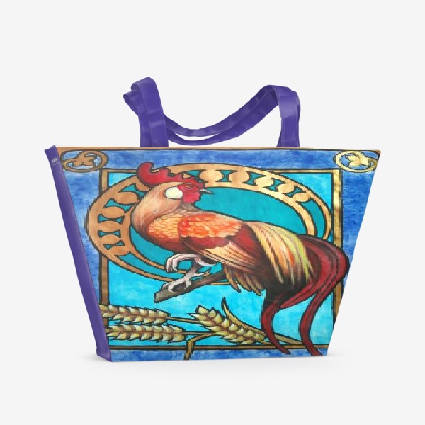 Пляжная сумка «Огненный петух 2017.»