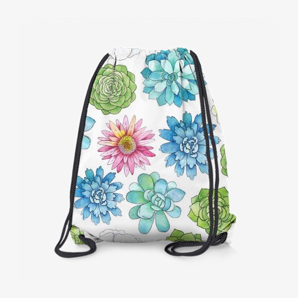 Рюкзак «Цветы и суккуленты»