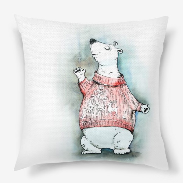 Подушка «медведин в свитере»