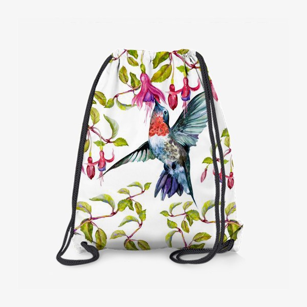 Рюкзак «Птица колибри и фуксия\Birds»